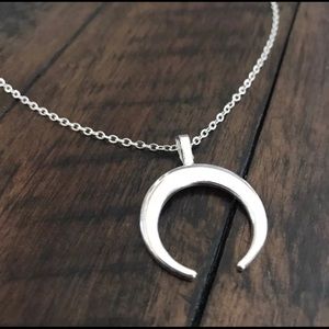 BOHEMIAN MOON:  Crescent Moon Horn Necklace NWT